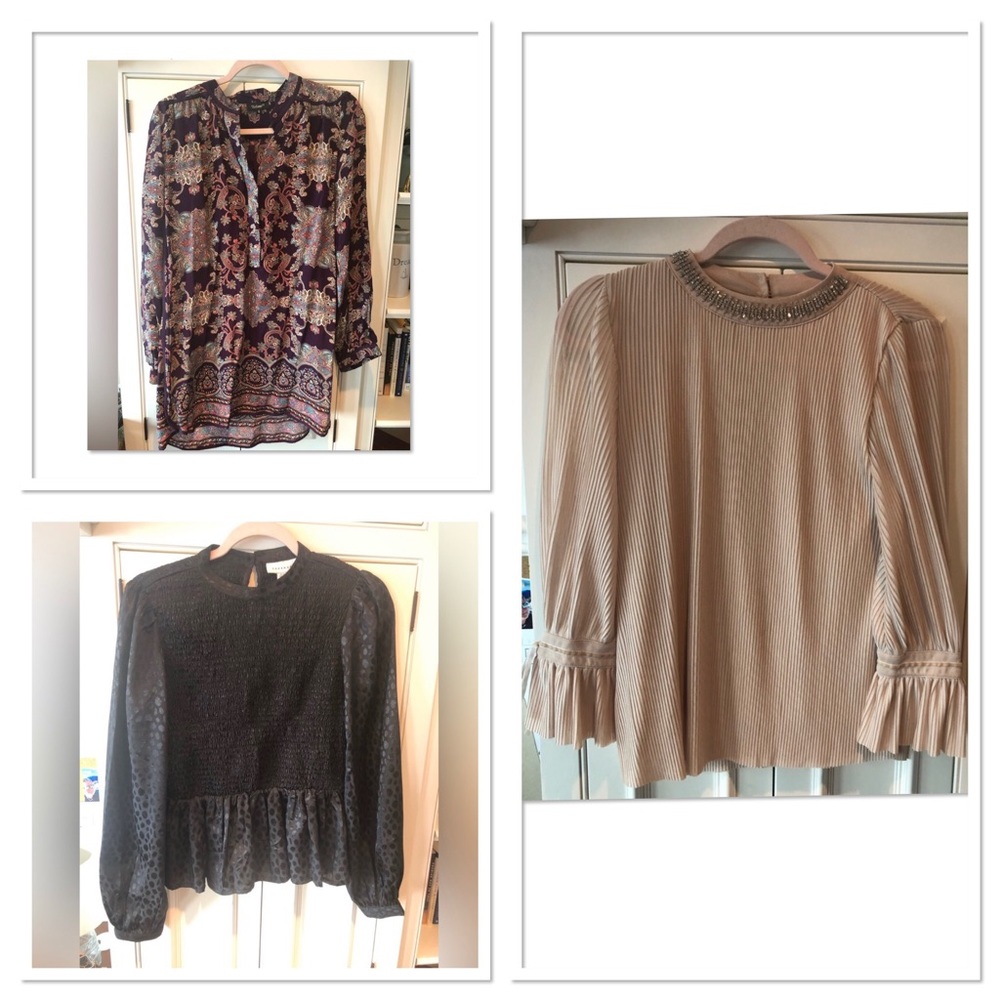 (3) Dressy blouses size small